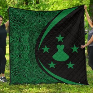 Austral Islands Flag Polynesian Premium Quilt  Circle Style  06 J2  Quilt